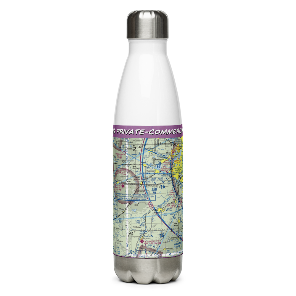 Sons Private-Commercial Airport (47MN) VFR Sectional Water Bottle 