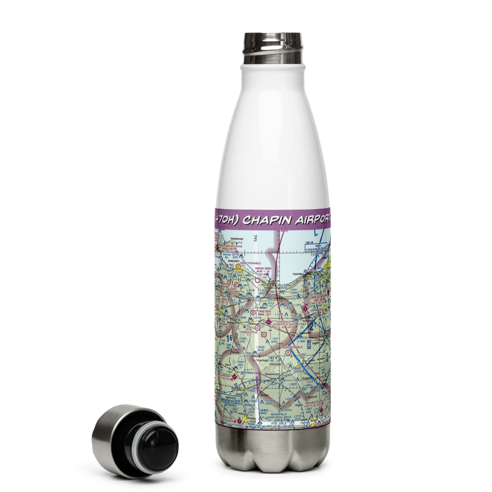 Chapin Airport (47OH) VFR Sectional Water Bottle 
