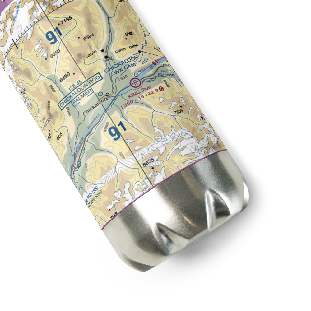 Castle Mountain Airstrip (48AK) VFR Sectional Water Bottle 