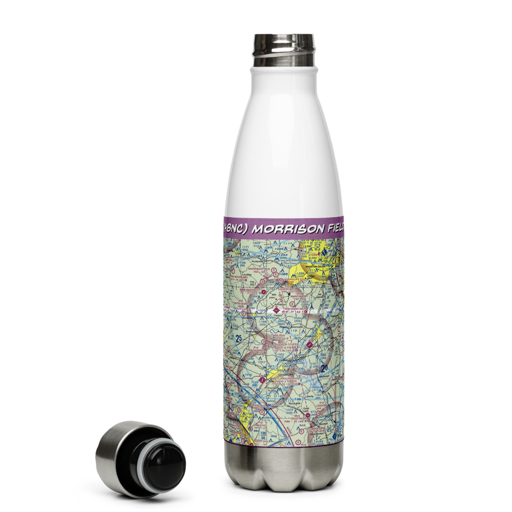 Morrison Field (48NC) VFR Sectional Water Bottle 