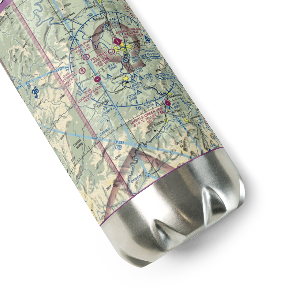 Lookingglass Airport (48OR) VFR Sectional Water Bottle 