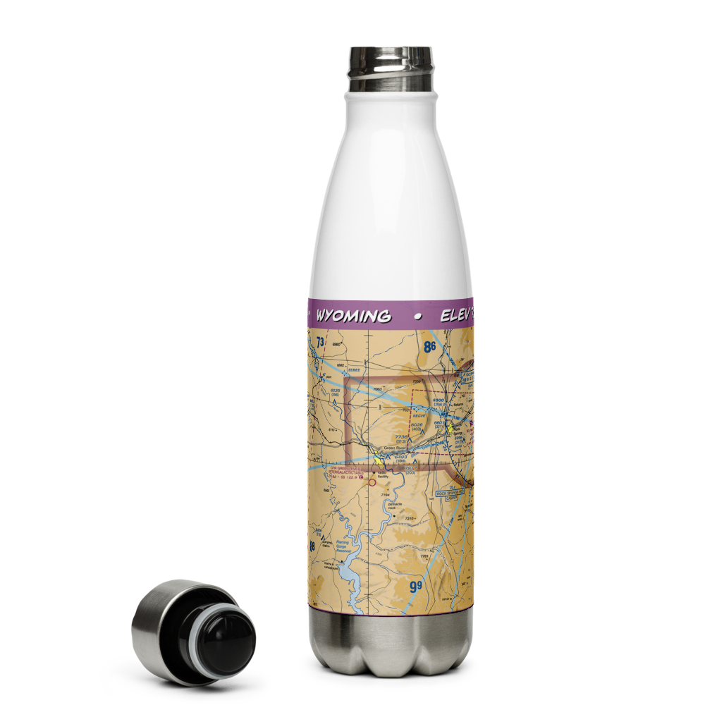 Gtr Green River Intergalactic Spaceport Airport (48U) VFR Sectional Water Bottle 