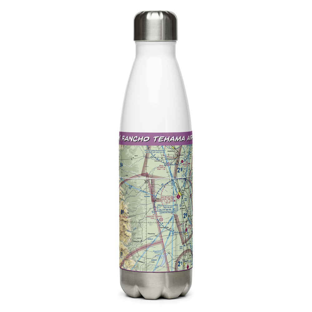 Rancho Tehama Airport (49CN) VFR Sectional Water Bottle 