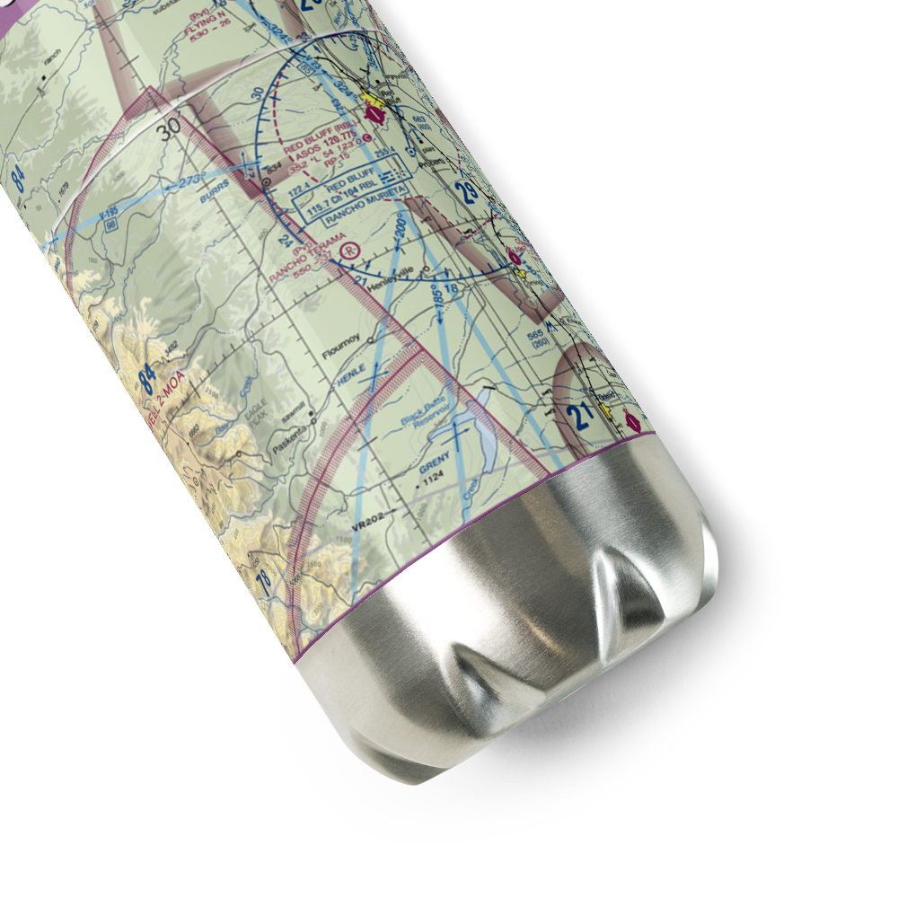 Rancho Tehama Airport (49CN) VFR Sectional Water Bottle 