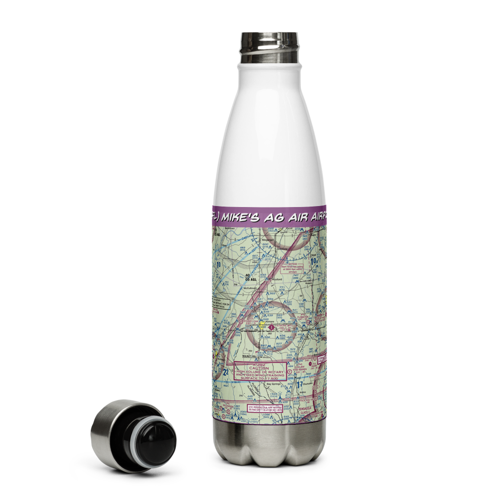 Mike's Ag Air Airport (49FL) VFR Sectional Water Bottle 