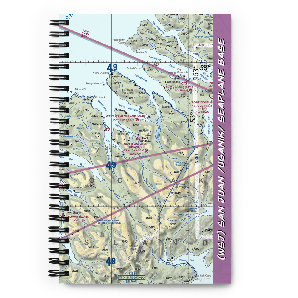 San Juan /Uganik/ Seaplane Base (WSJ) VFR Sectional Notebook 