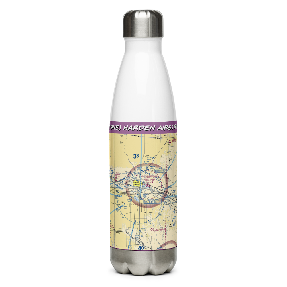 Harden Airstrip (49NE) VFR Sectional Water Bottle 