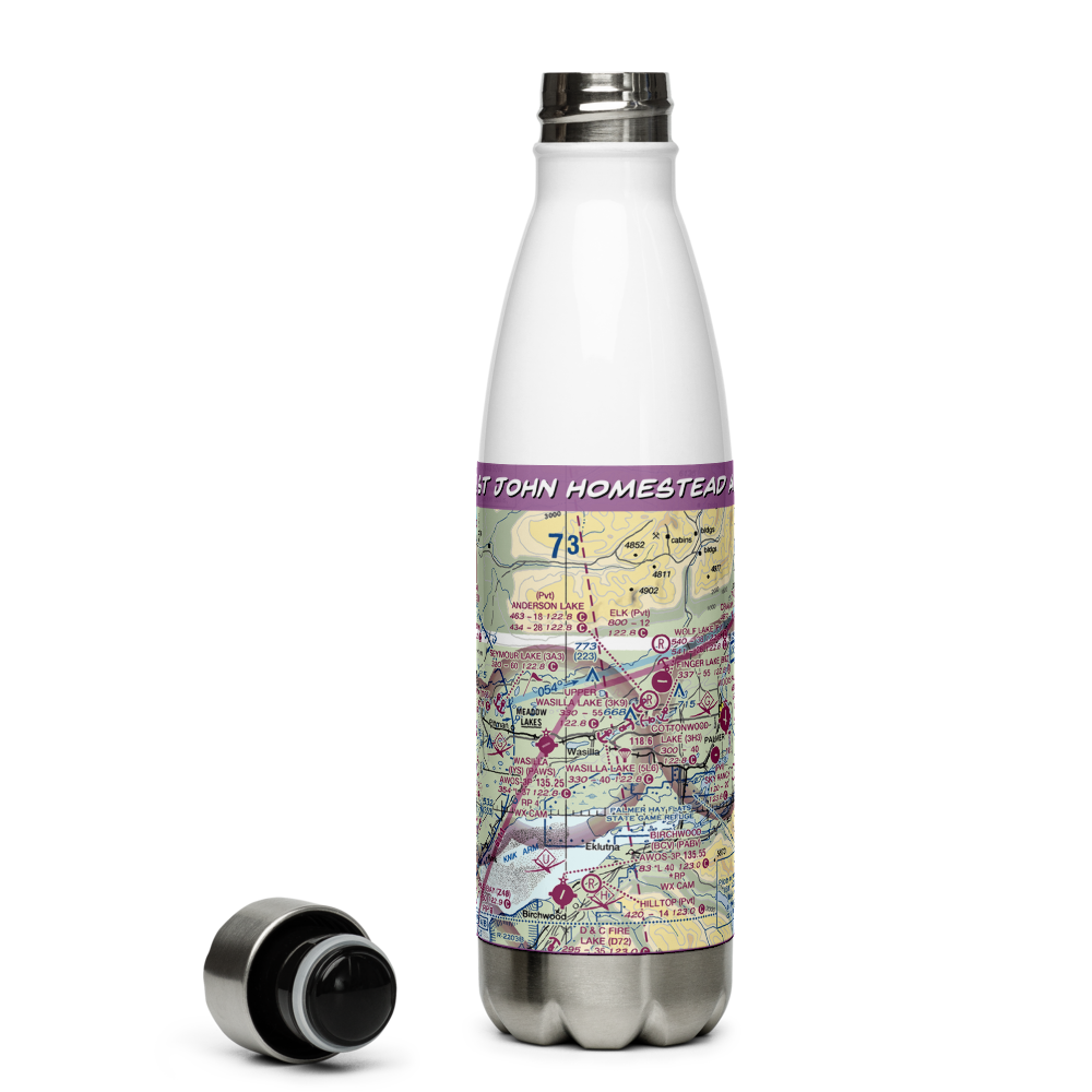 St John Homestead Airport (4AK2) VFR Sectional Water Bottle 