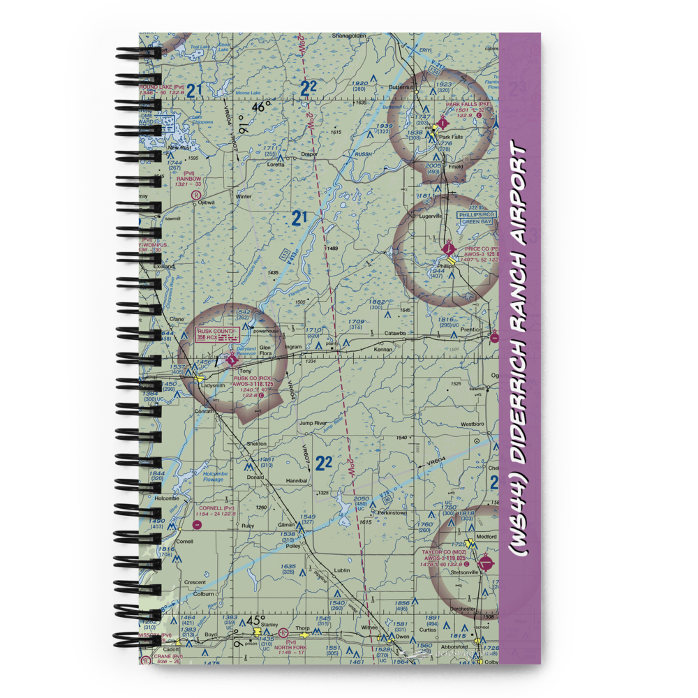Diderrich Ranch Airport (WS44) VFR Sectional Notebook 