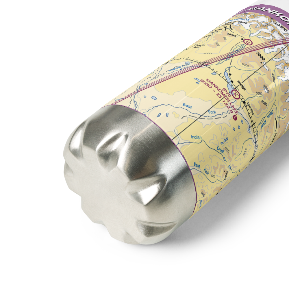 Mankomen Lake Airport (4AK5) VFR Sectional Water Bottle 