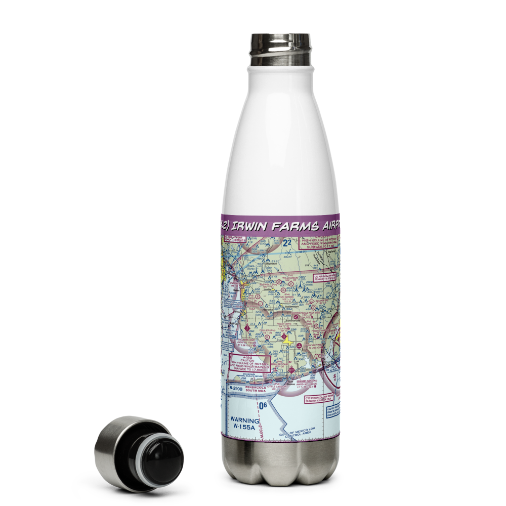 Irwin Farms Airport (4AL2) VFR Sectional Water Bottle 