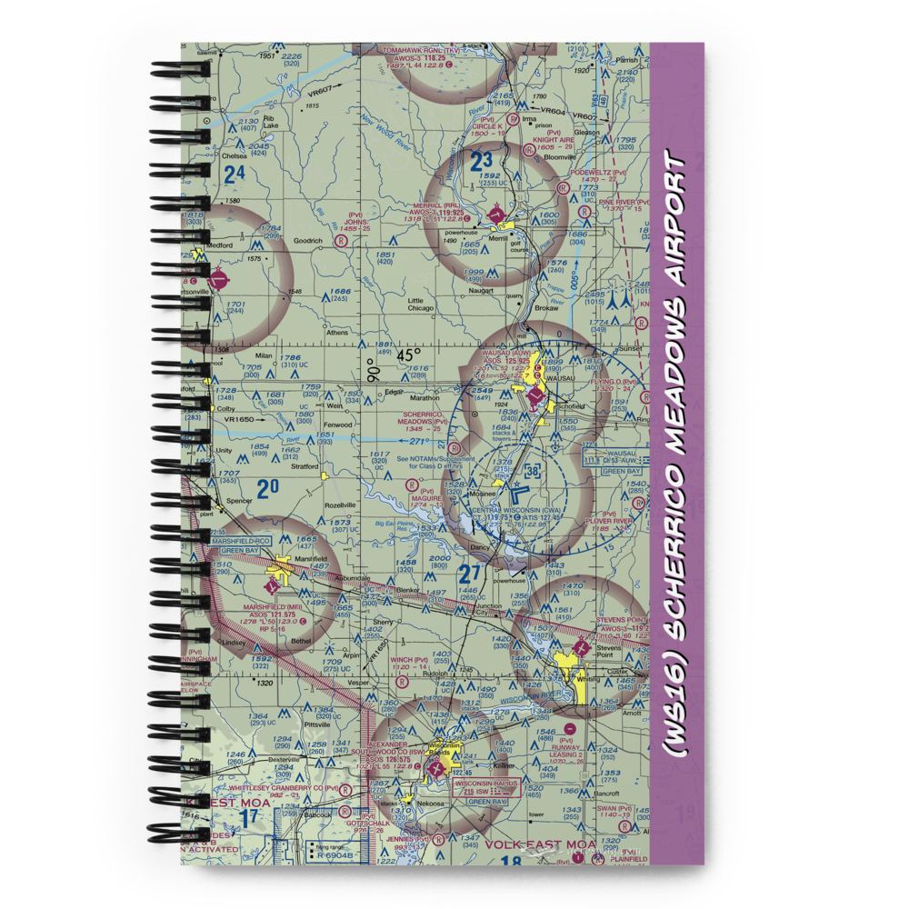 Scherrico Meadows Airport (WS16) VFR Sectional Notebook 