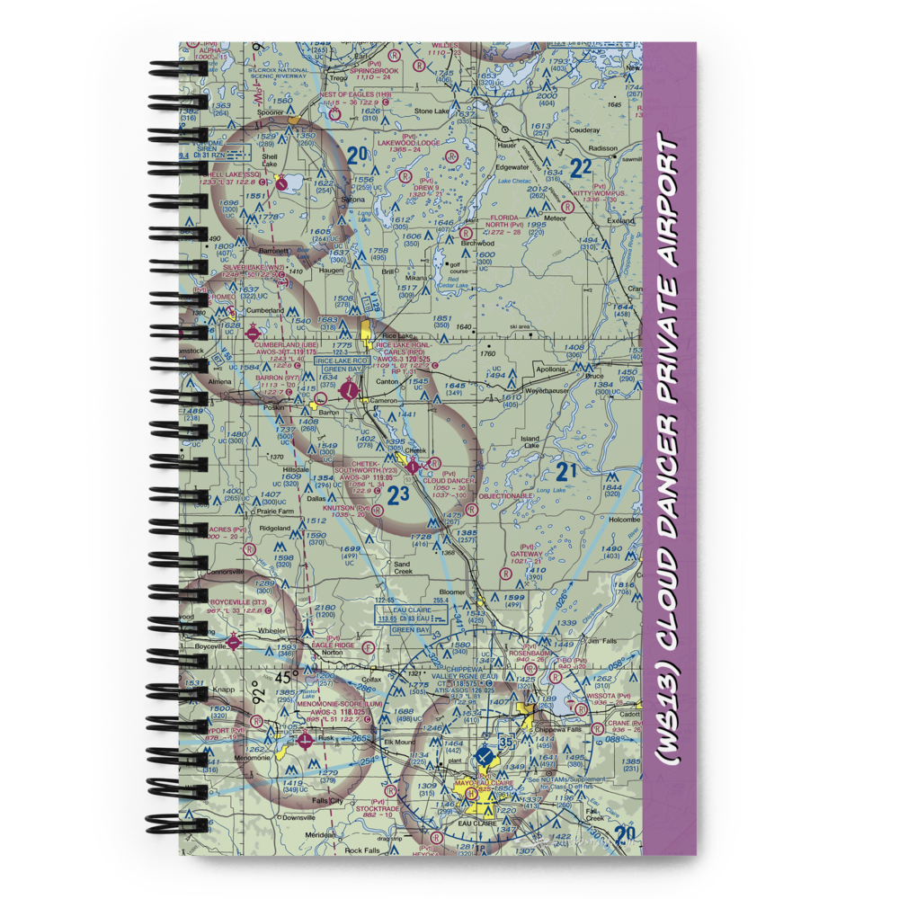 Cloud Dancer Private Airport (WS13) VFR Sectional Notebook 