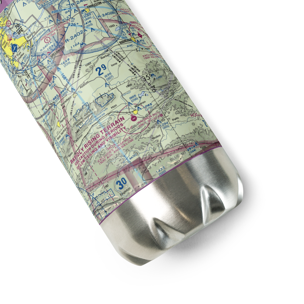 Worth James Ranch Airport (4AR7) VFR Sectional Water Bottle 