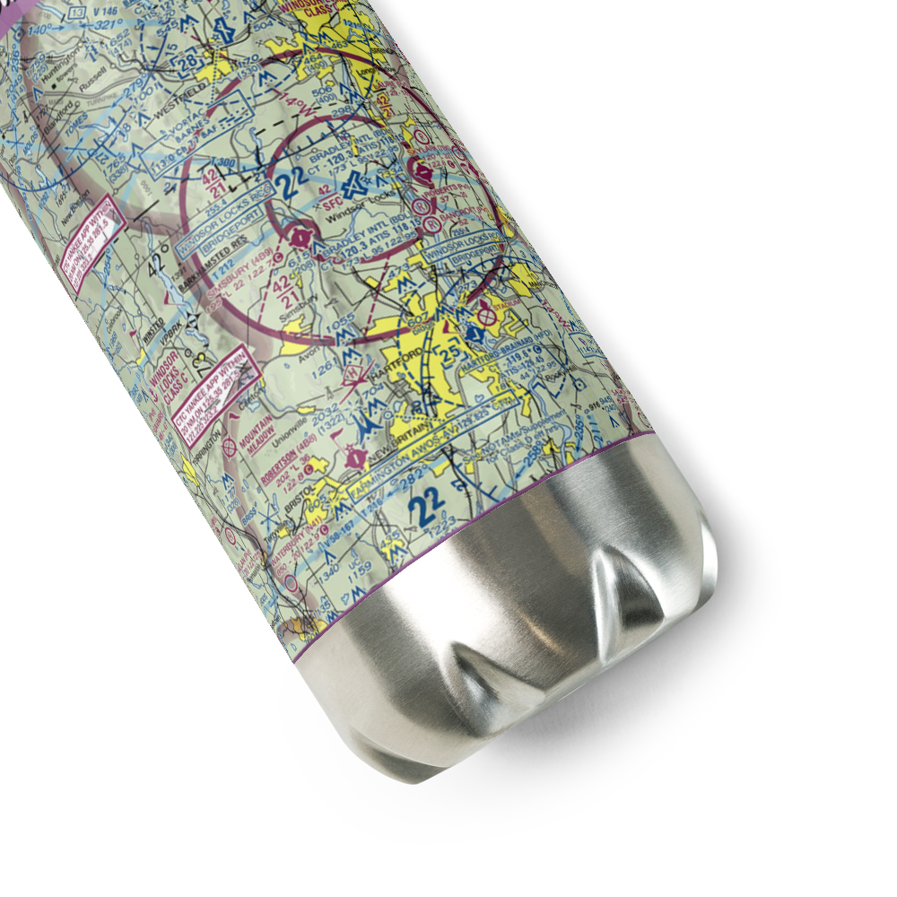 Simsbury Airport (4B9) VFR Sectional Water Bottle 