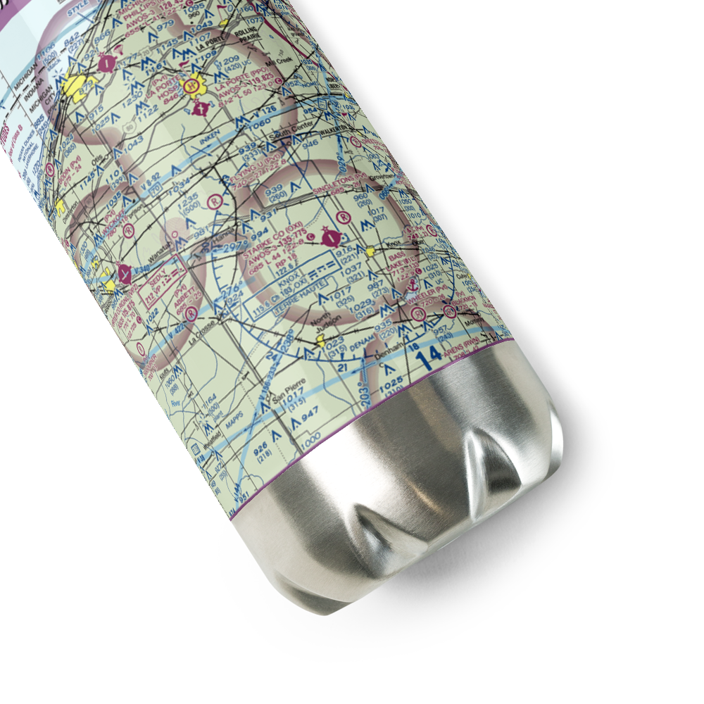 Flying U Ranch Airport (IN41) VFR Sectional Water Bottle 