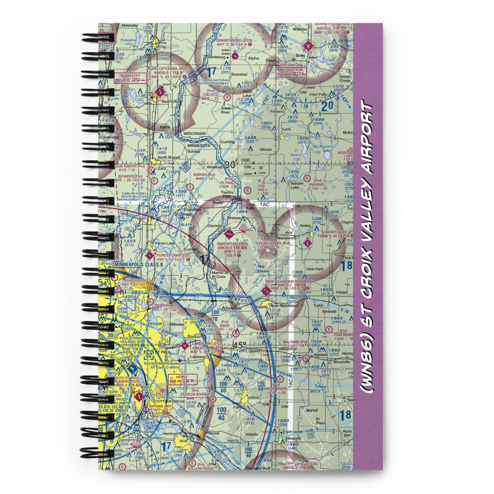 St Croix Valley Airport (WN86) VFR Sectional Notebook 