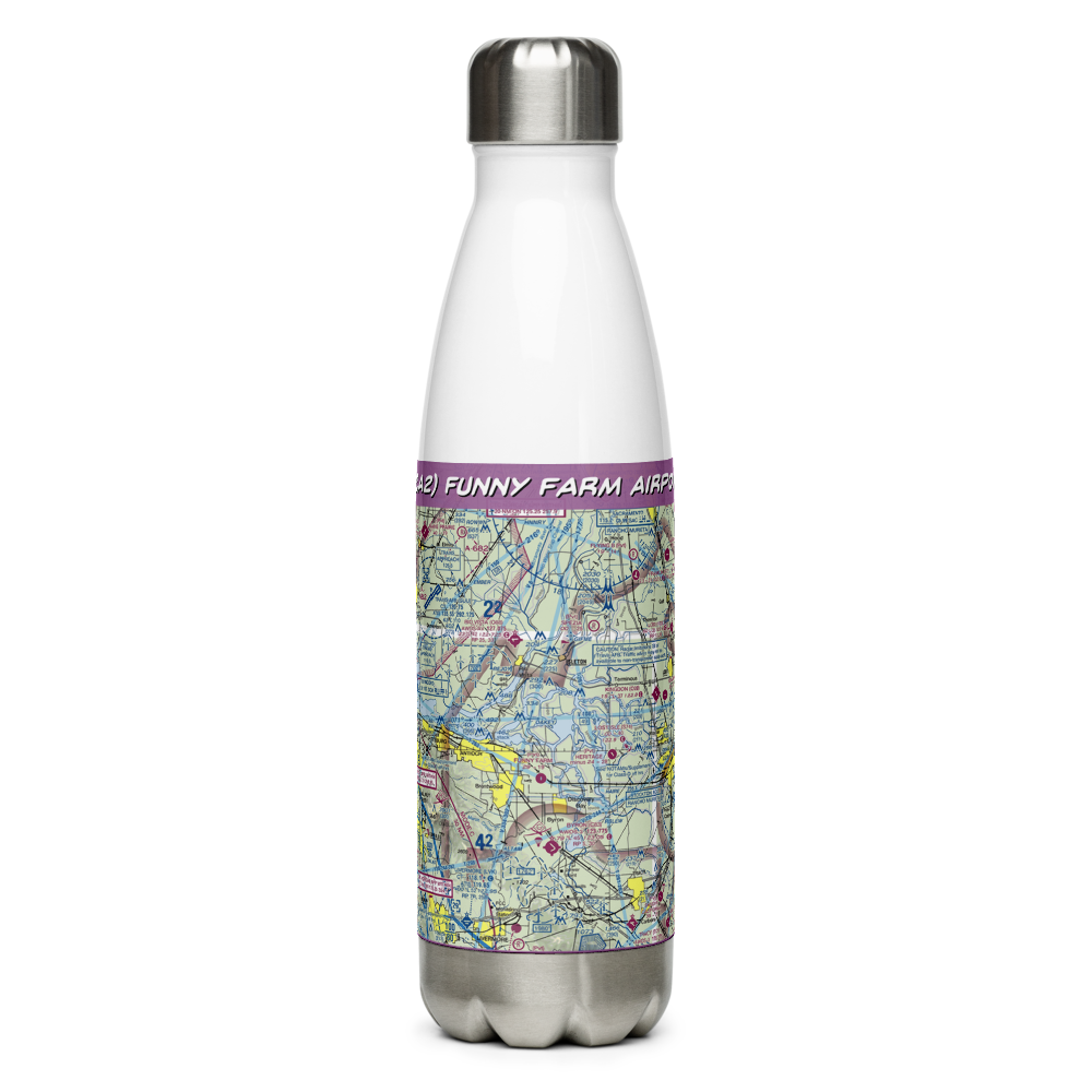 Funny Farm Airport (4CA2) VFR Sectional Water Bottle 