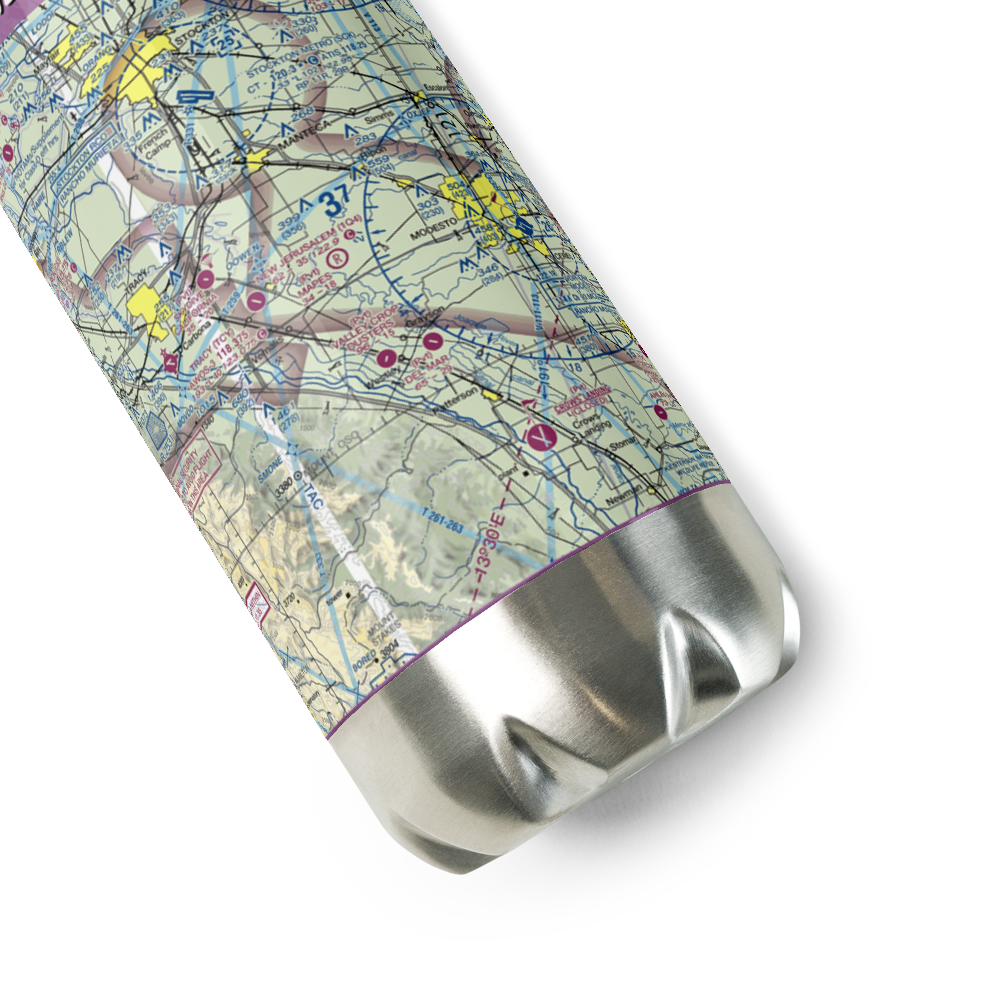 Yandell Ranch Airport (4CA8) VFR Sectional Water Bottle 