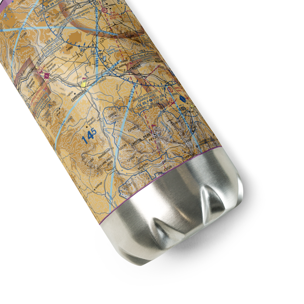 Glen-Aspen Airport (4CO0) VFR Sectional Water Bottle 