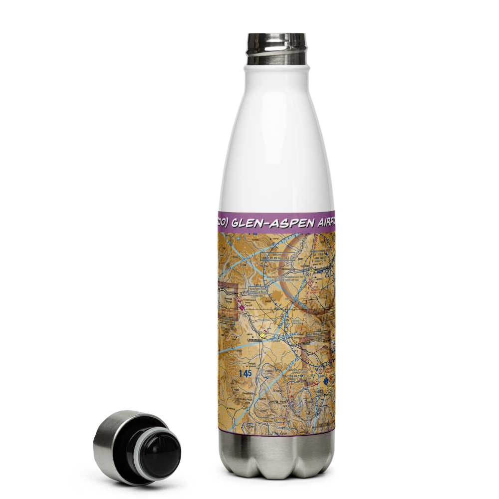 Glen-Aspen Airport (4CO0) VFR Sectional Water Bottle 
