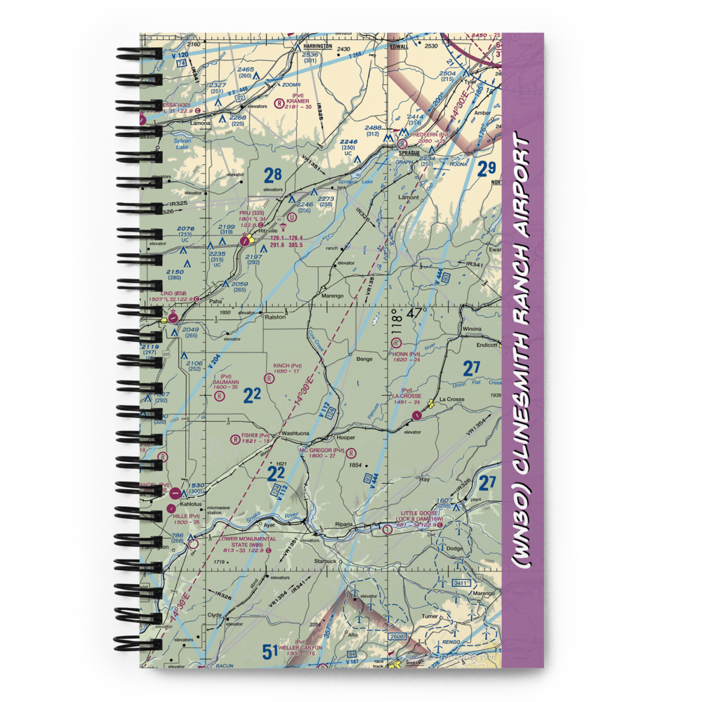 Clinesmith Ranch Airport (WN30) VFR Sectional Notebook 