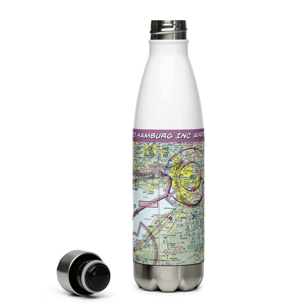 Hamburg Inc Airport (4G2) VFR Sectional Water Bottle 
