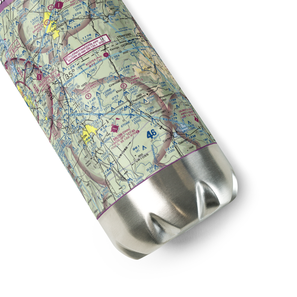 R.M. Harris Airport (4GA4) VFR Sectional Water Bottle 