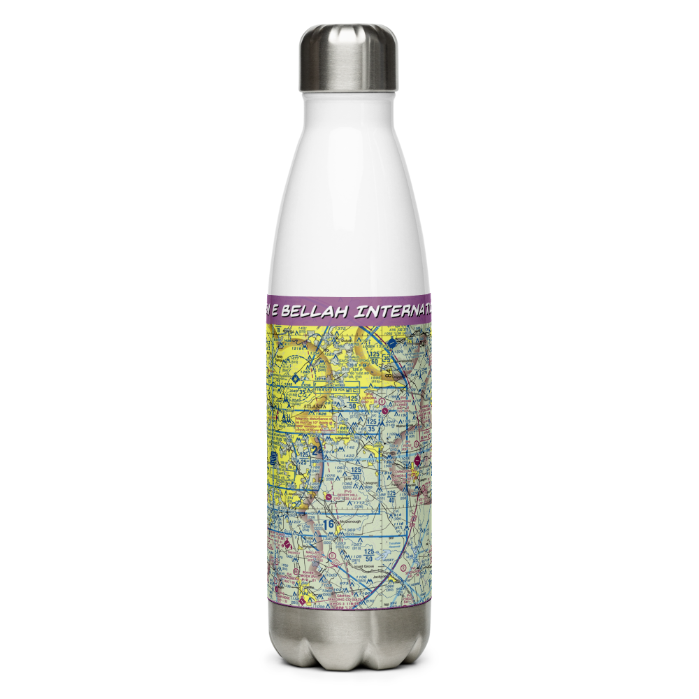 Gorden E Bellah International Airport (4GE2) VFR Sectional Water Bottle 