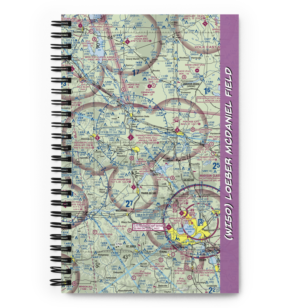 Loeber McDaniel Field (WI50) VFR Sectional Notebook 