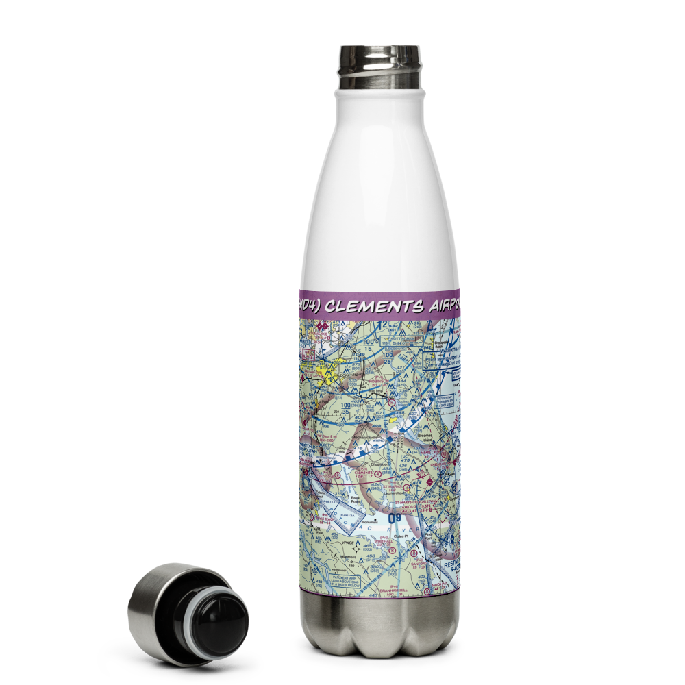 Clements Airport (4MD4) VFR Sectional Water Bottle 