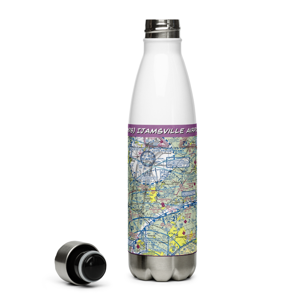 Ijamsville Airport (4MD8) VFR Sectional Water Bottle 