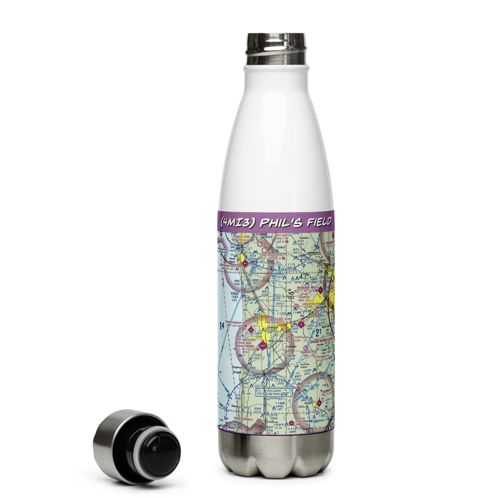 Phil's Field (4MI3) VFR Sectional Water Bottle 