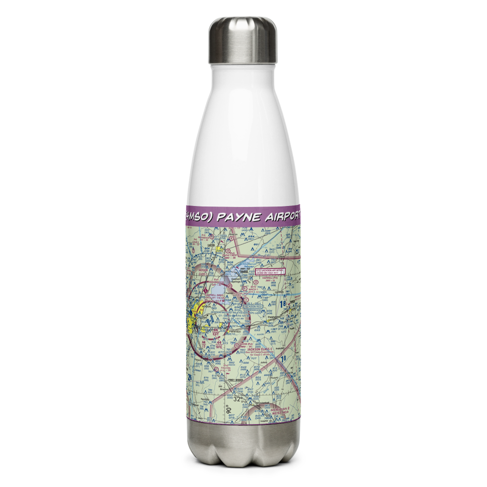 Payne Airport (4MS0) VFR Sectional Water Bottle 