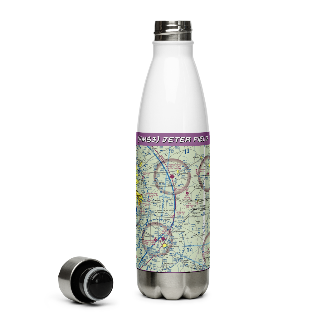Jeter Field (4MS3) VFR Sectional Water Bottle 
