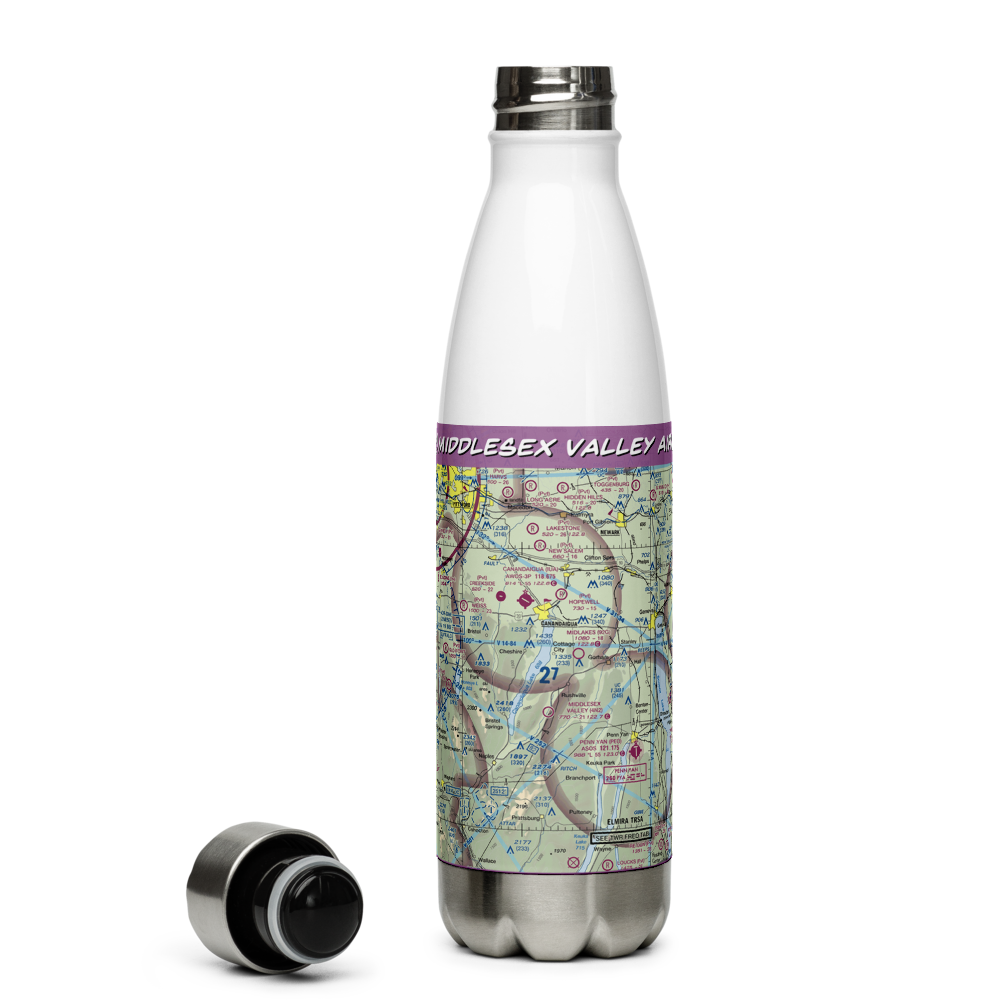 Middlesex Valley Airport (4N2) VFR Sectional Water Bottle 