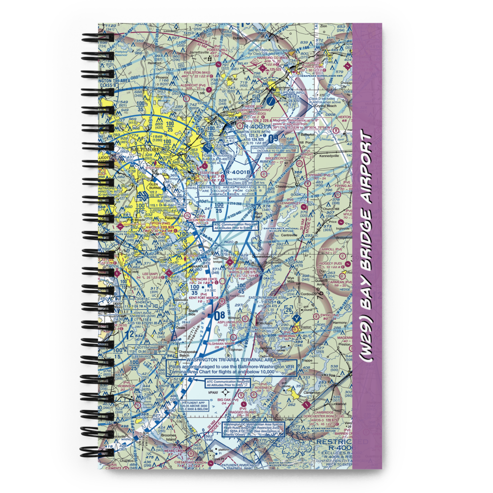 Bay Bridge Airport (W29) VFR Sectional Notebook 
