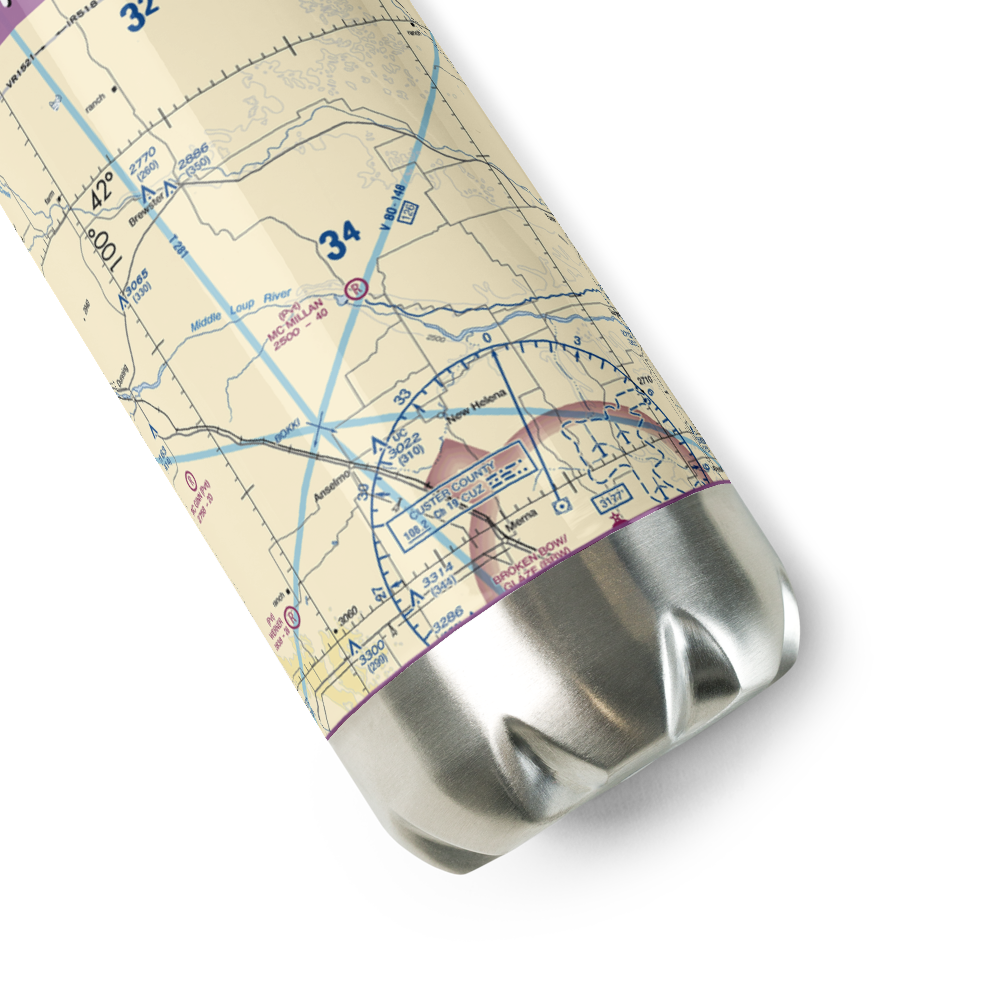 Mc Millan Ranch Airport (4NE1) VFR Sectional Water Bottle 