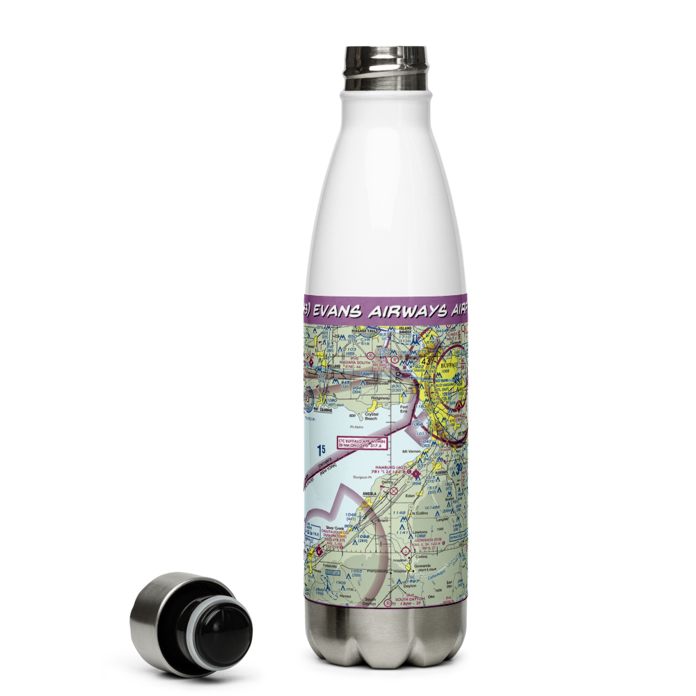 Evans Airways Airport (4NK3) VFR Sectional Water Bottle 
