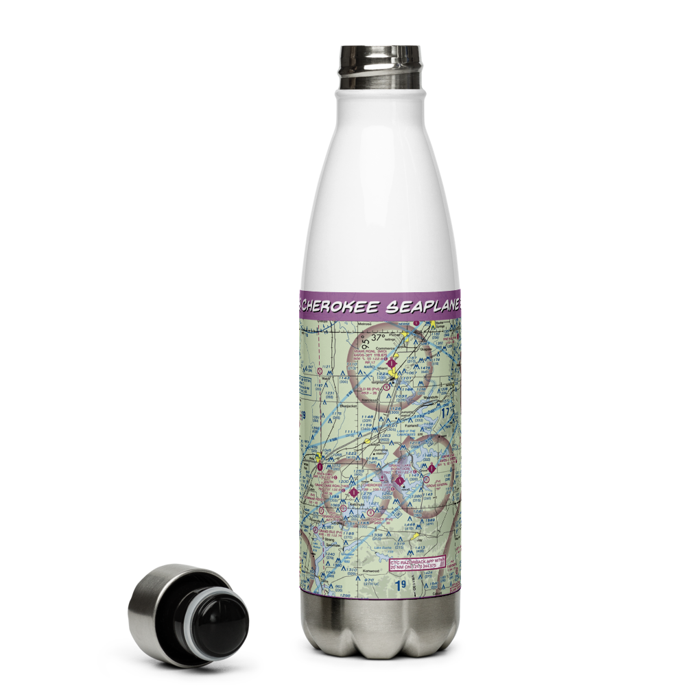 Cherokee Seaplane Base (4O6) VFR Sectional Water Bottle 