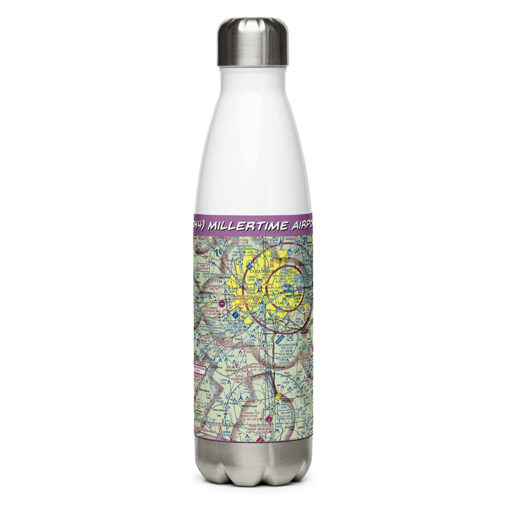 Millertime Airport (4OH4) VFR Sectional Water Bottle 