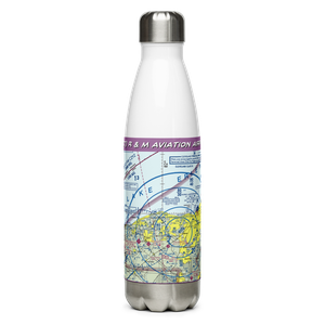 R & M Aviation Airport (4OI7) VFR Sectional Water Bottle