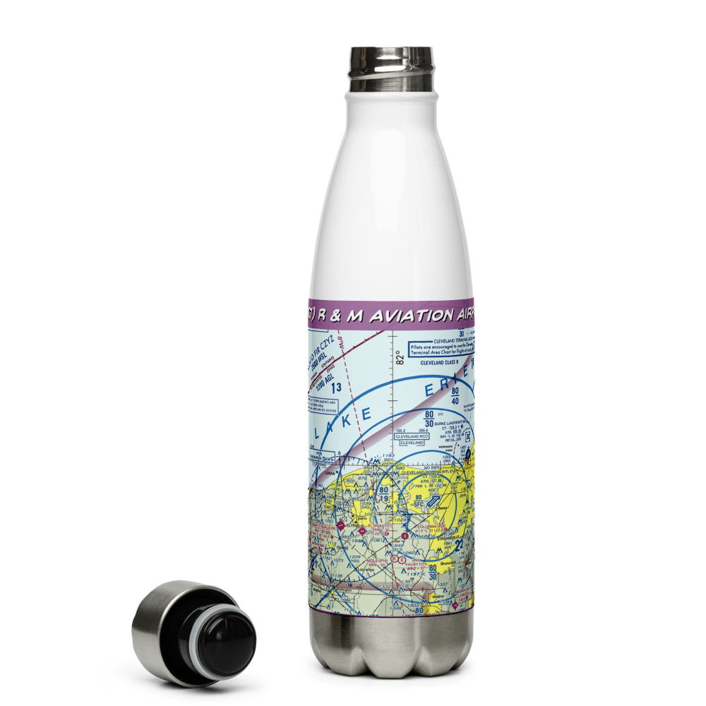 R & M Aviation Airport (4OI7) VFR Sectional Water Bottle 