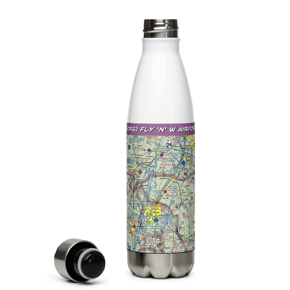 Fly 'N' W Airport (4OR5) VFR Sectional Water Bottle 