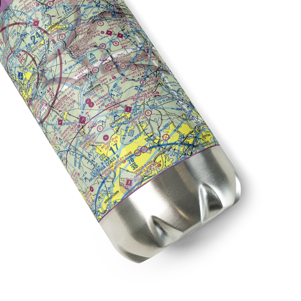 Russo Airstrip (4PA8) VFR Sectional Water Bottle 