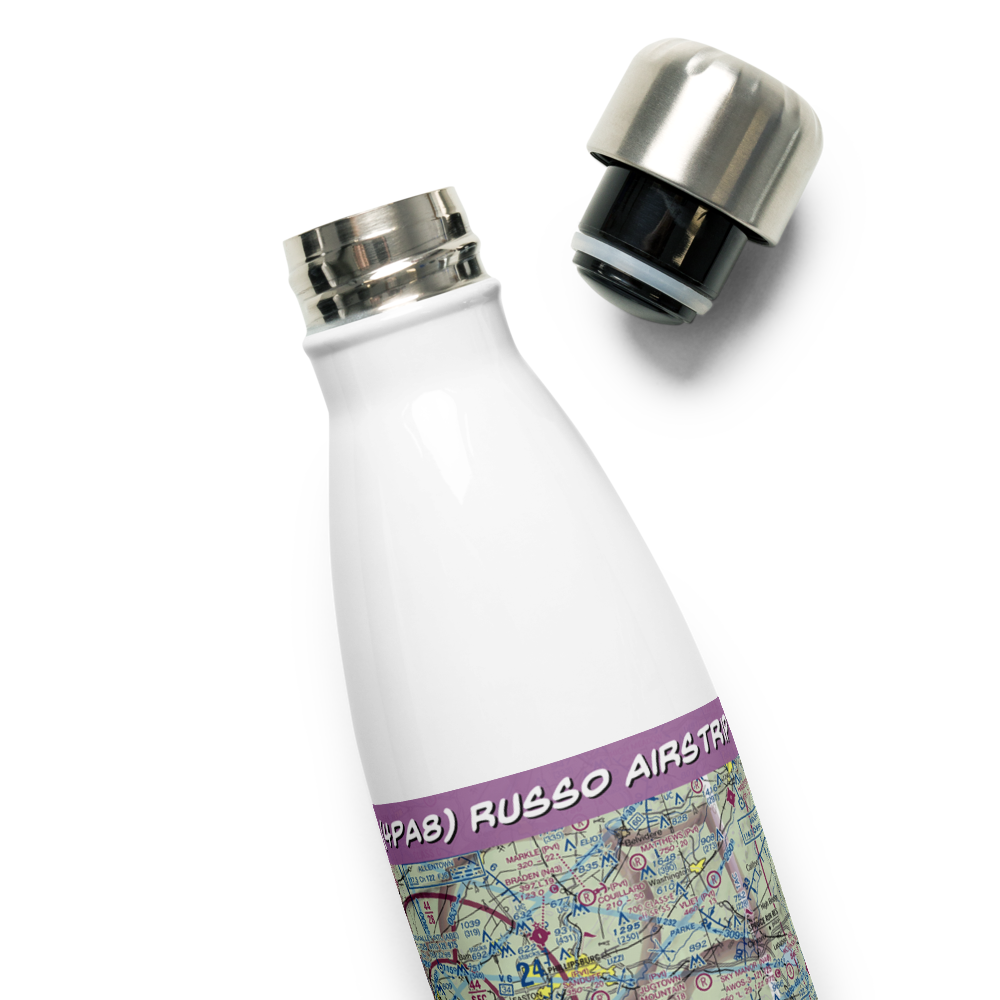 Russo Airstrip (4PA8) VFR Sectional Water Bottle 