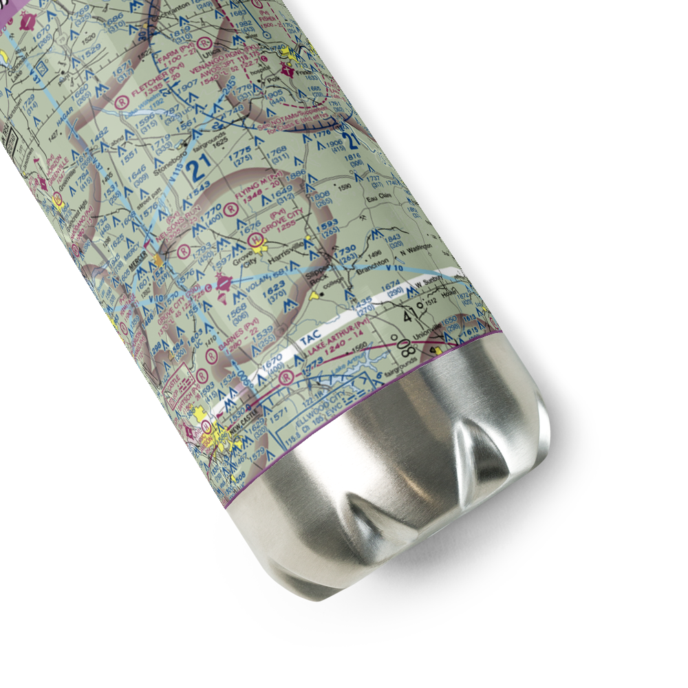Flying M Ranch Airport (4PN0) VFR Sectional Water Bottle 