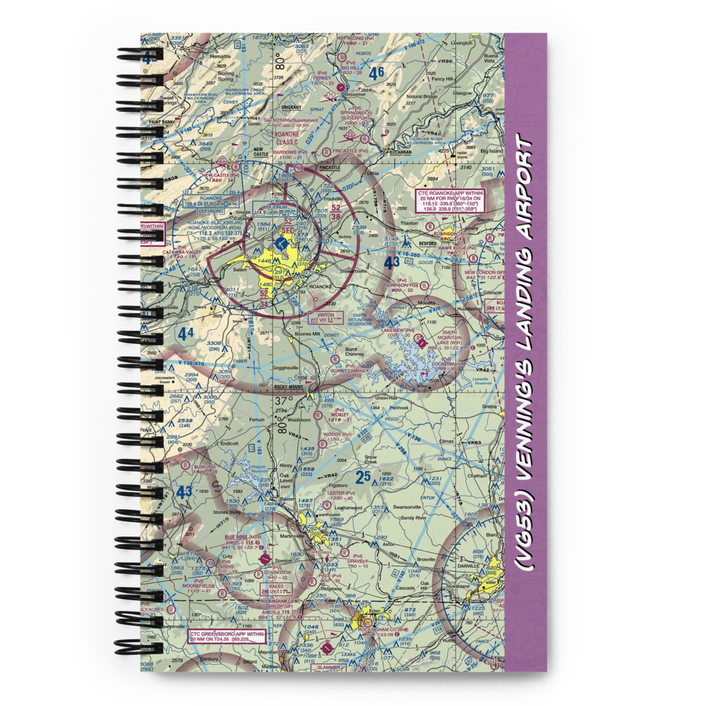 Venning's Landing Airport (VG53) VFR Sectional Notebook 