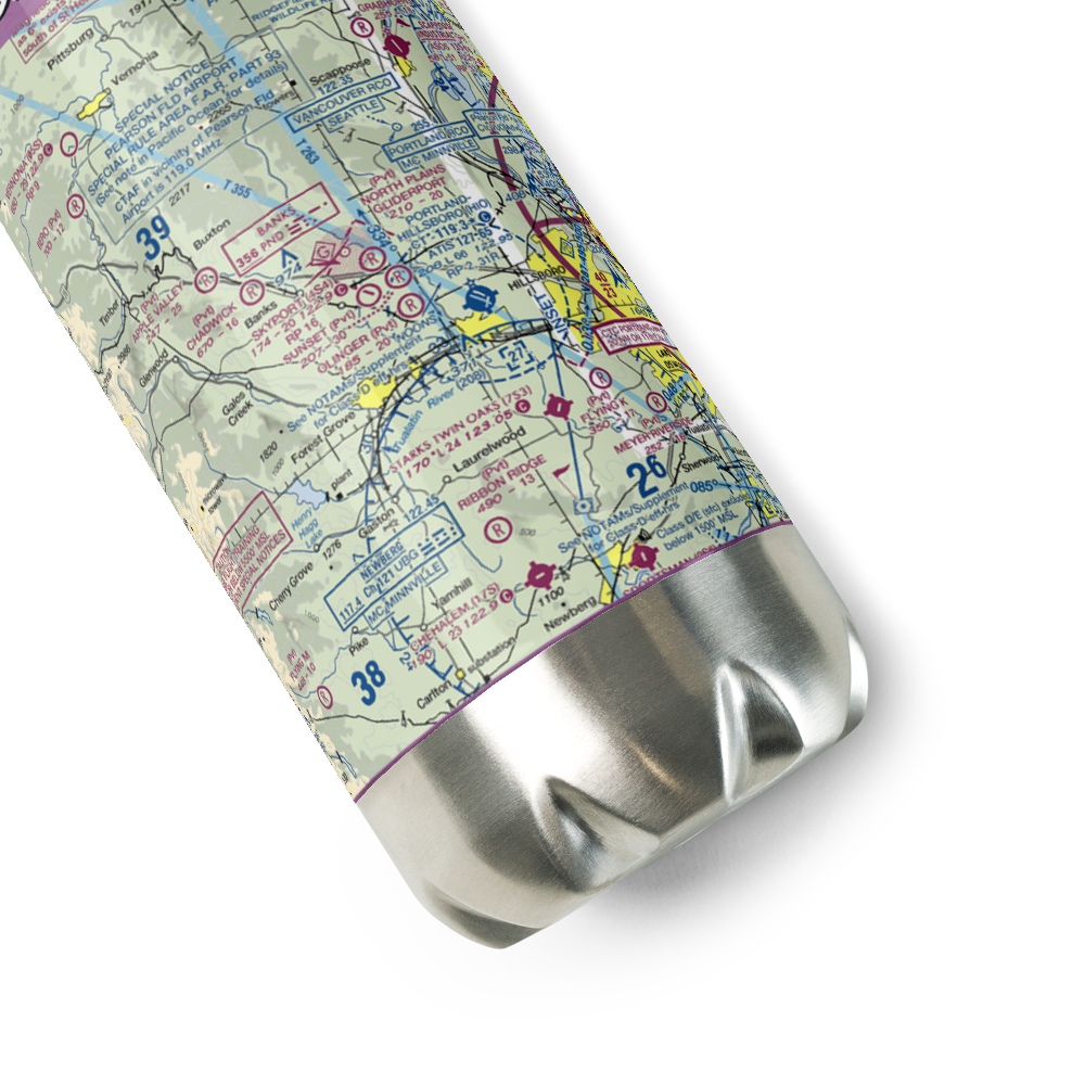 Skyport Airport (4S4) VFR Sectional Water Bottle 