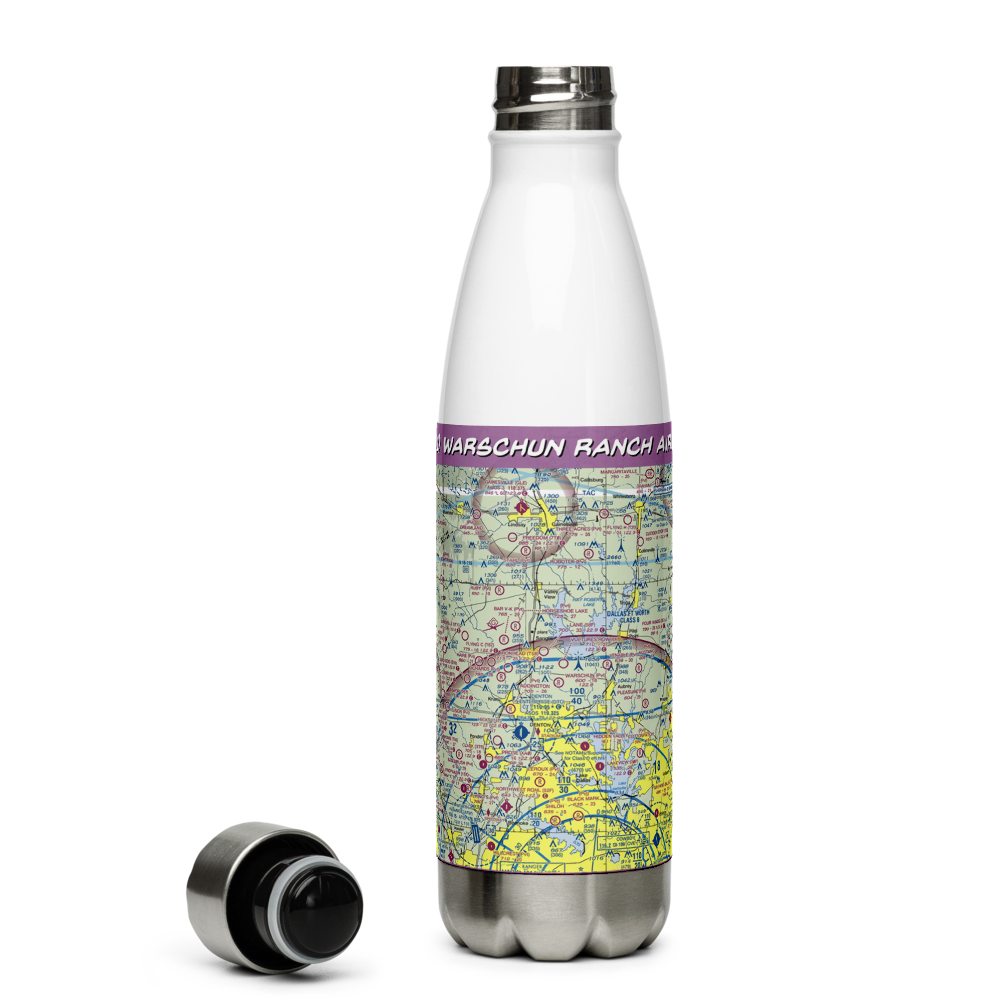Warschun Ranch Airport (4TA1) VFR Sectional Water Bottle 
